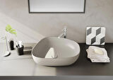 VitrA Outline Recycled 7991B066-0016 Çanak Lavabo, Mat Bej